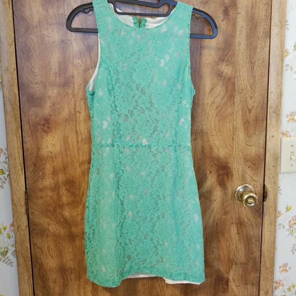 Lush mint green dress